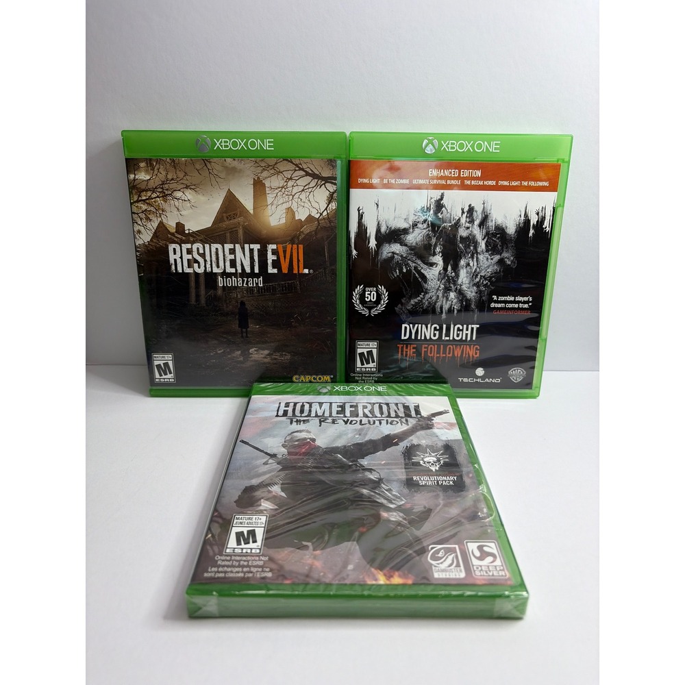 Xbox One Game Lot Resident Evil 7 Dying Light Enhanced Homefront The Revolution‎